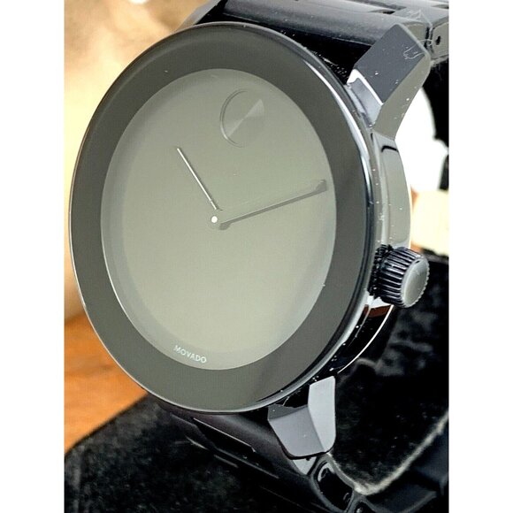 Movado Men's Watch 3600047 Bold Swiss Quartz Black Dial Stainless Steel Rubber - Picture 13 of 14